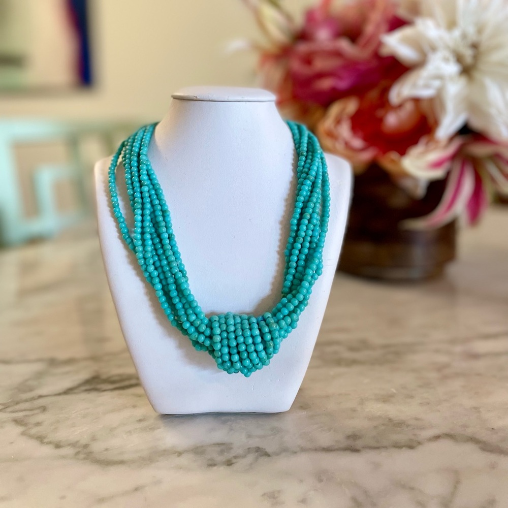 Banana Republic Aqua Turquoise Beaded Necklace